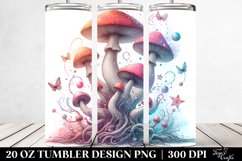 Detailed Magical Mushroom Tumbler Design | 20 oz Tumbler Product Image 2