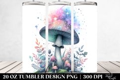 Detailed Magical Mushroom Tumbler Design | 20 oz Tumbler Product Image 2