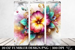Colorful Primrose with Gold Insertions | Tumbler Product Image 2