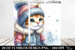 Winter Baby Cat Tumbler Product Image 2