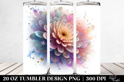 Vibrant Chrysanthemum Tumbler Design | 20 oz Tumbler Product Image 2