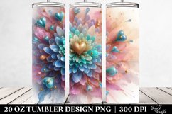Vibrant Chrysanthemum Tumbler Design | 20 oz Tumbler Product Image 2
