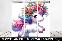 Goofy Baby Unicorn, Transparent 20 Oz Tumbler Product Image 2