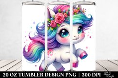Goofy Baby Unicorn, Transparent 20 Oz Tumbler Product Image 2