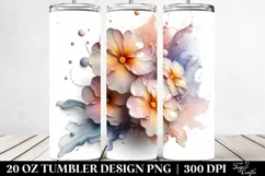 Glossy Primrose Clipart, Transparent 20 Oz Tumbler Product Image 2