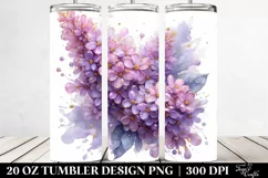 Shiny Lilac with Golden Insertions | 20 oz Tumbler Product Image 2