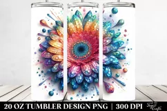 Vibrant Gerbera Tumbler Design | 20 oz Tumbler Product Image 2