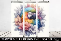 Colorful Pastel Sleeping Macaw 20 oz Tumbler Product Image 2