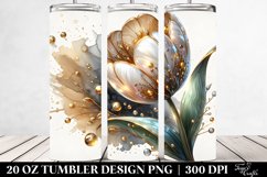Shiny Tulip with Golden Insertions | 20 oz Tumbler Product Image 2