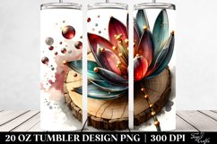 Shiny Tulip with Golden Insertions | 20 oz Tumbler Product Image 2