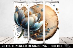 Shiny Tulip with Golden Insertions | 20 oz Tumbler Product Image 2