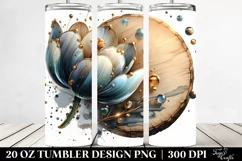 Shiny Tulip with Golden Insertions | 20 oz Tumbler Product Image 2