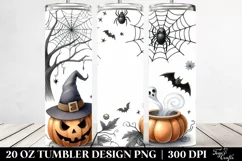Funny Cobweb Haloween Clipart 20 Oz Tumbler Product Image 2