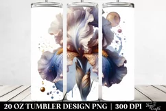 Glossy Iris with Golden Insertions | 20 oz Tumbler Product Image 2