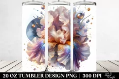 Glossy Iris with Golden Insertions | 20 oz Tumbler Product Image 2