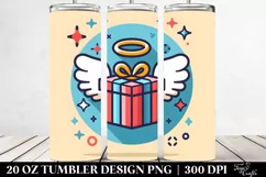 Gift Box with Wings, Transparent 20 Oz Tumbler Product Image 2