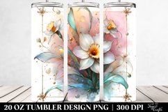 Abstract Glossy Narcissus Tumbler Design | 20 oz Tumbler Product Image 2