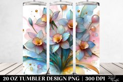 Abstract Glossy Narcissus Tumbler Design | 20 oz Tumbler Product Image 2