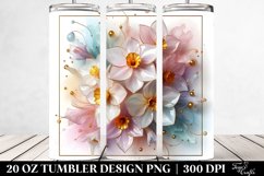 Abstract Glossy Narcissus Tumbler Design | 20 oz Tumbler Product Image 2