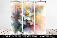 Abstract Glossy Narcissus Tumbler Design | 20 oz Tumbler Product Image 2