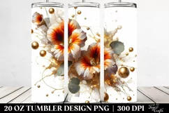 Abstract Shiny Nasturtium | 20 oz Tumbler Product Image 2