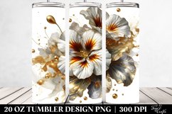 Abstract Shiny Nasturtium | 20 oz Tumbler Product Image 2