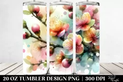 Colorful Orchid with Glossy Petals, Watercolor 20 Oz Tumbler Product Image 2
