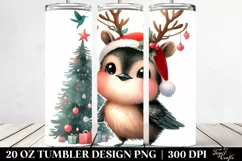 Expressive Baby Hummingbird with Reindeer Horns Product Image 2