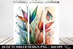 Abstract Wooden Snowdrop 20 Oz Tumbler Product Image 2