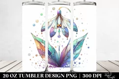 Abstract Wooden Snowdrop 20 Oz Tumbler Product Image 2