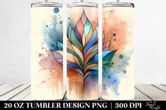 Abstract Wooden Snowdrop 20 Oz Tumbler Product Image 2