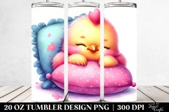 Vibrant Pink-ish Chicken Pillow Tumbler Design Product Image 2