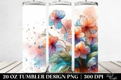 Abstract Wooden Impatiens 20 Oz Tumbler Product Image 2