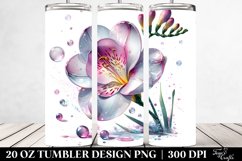 20 Oz Tumbler Sublimation | Freesia Material Watercolor Product Image 2