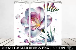 20 Oz Tumbler Sublimation | Freesia Material Watercolor Product Image 2