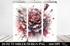 Shiny Carnation Marble Watercolor 20 oz Tumbler Product Image 2