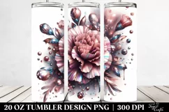 Shiny Carnation Metallic Marble 20 oz Tumbler Product Image 2