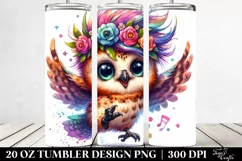 Baby Owl Jumping | 20 oz Tumbler Product Image 2