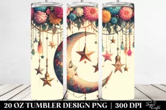 colorful,moon with Stars | 20 oz Tumbler Product Image 2
