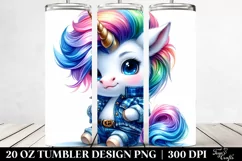 Cute Baby Unicorn Posing | 20 oz Tumbler Product Image 2
