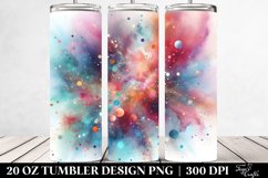 Colorful Cyan Watercolor Particles Glittery Texture | 20 oz Product Image 2