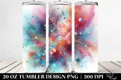 Colorful Cyan Watercolor Particles Glittery Texture | 20 oz Product Image 2