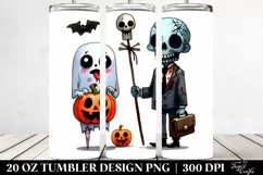 Simple Funny Halloween Clipart, Undead 20 Oz Tumbler Product Image 2