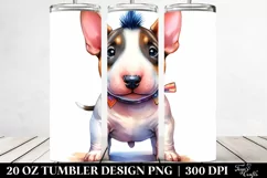 Enthusiastic Bull Terrier with Vibrant Colors PNG Product Image 2