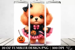 Vibrant Poodle with Crazy Haircut Sublimation PNG Product Image 2
