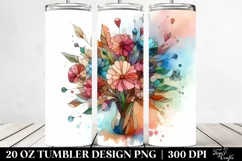 Pastel Stained Carnation, Wooden 20 Oz Tumbler Product Image 2