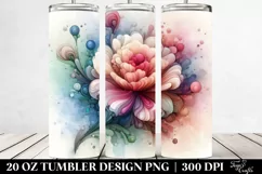 Pastel Stained Carnation, Wooden 20 Oz Tumbler Product Image 2