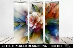 Pastel Stained Carnation, Wooden 20 Oz Tumbler Product Image 2