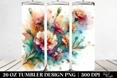 Pastel Stained Carnation, Wooden 20 Oz Tumbler Product Image 2