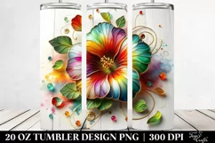 Colorful Nasturtium Floral Tumbler Product Image 2